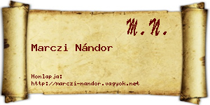 Marczi Nándor névjegykártya