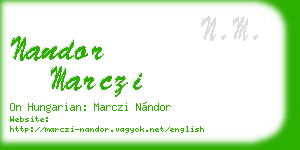 nandor marczi business card
