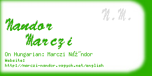 nandor marczi business card